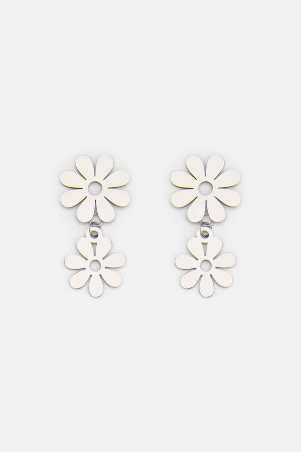 Princess Highway - Sixties Daisy Earrings - silver