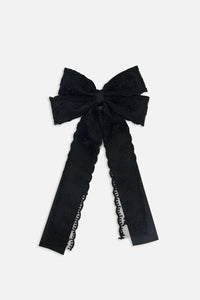 Princess Highway - Lace Bow Barrette Hair Clip - black
