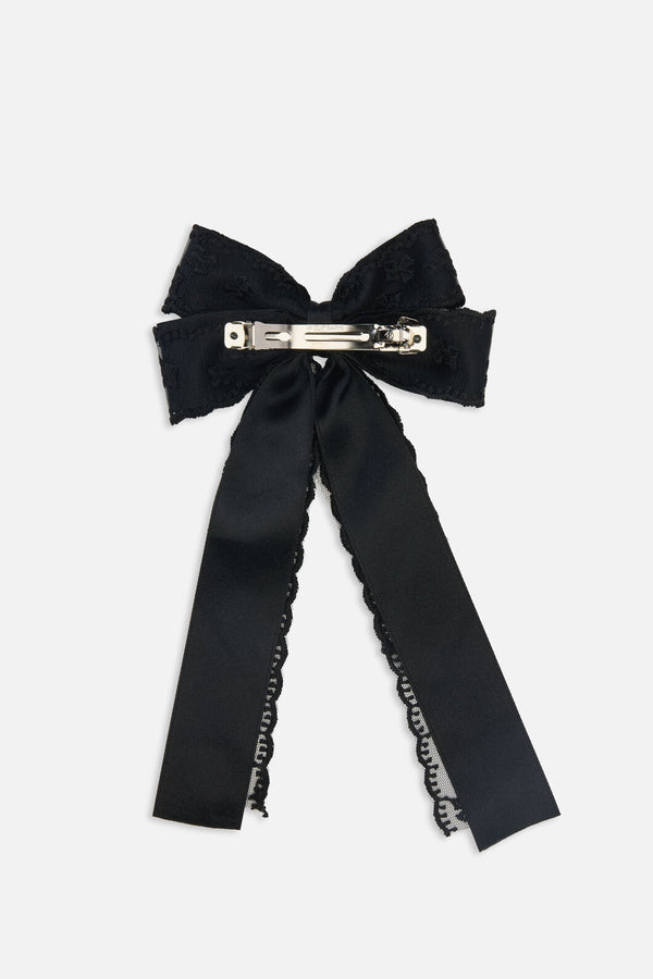 Princess Highway - Lace Bow Barrette Hair Clip - black