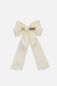 Princess Highway - Lace Bow Barrette Hair Clip - cream