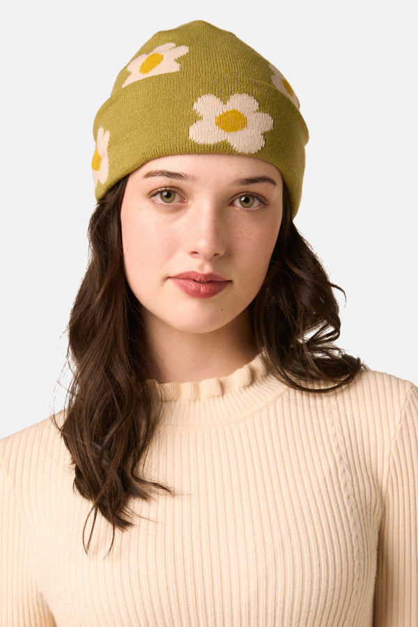 Princess Highway - Daisy Knit Beanie - green