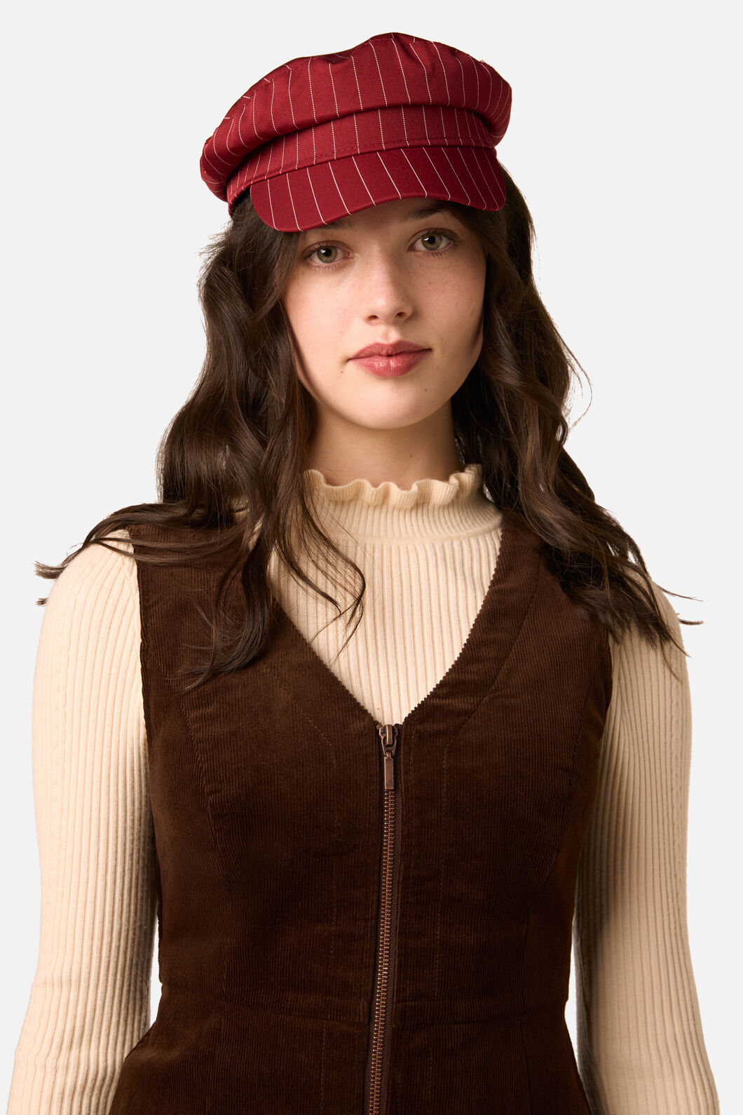 Princess Highway - Pinstripe Peak Cap - burgundy