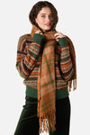 Princess Highway - Tan Check Scarf - tan