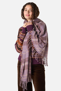 Princess Highway - Lilac Check Scarf - lilac