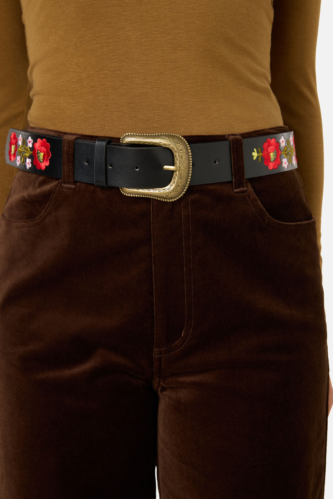 Princess Highway - Joelle Embroidered Belt - black