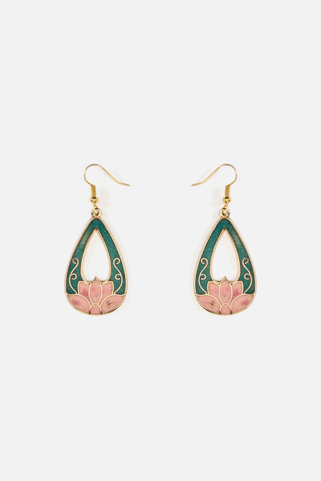 Princess Highway - Lotus Earrings - teal