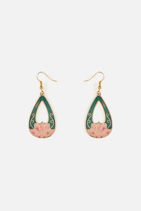 Princess Highway - Lotus Earrings - teal