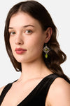 Princess Highway - Pretty Green Stone Earrings - silver