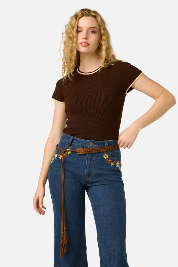 Princess Highway - Boho Tie Belt - chocolate