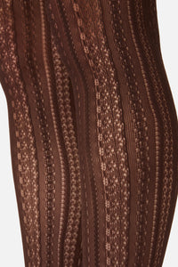 Princess Highway - Chocolate Lacey Tights - chocolate