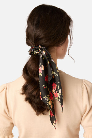 Princess Highway - Posy Scarf Scrunchie - black