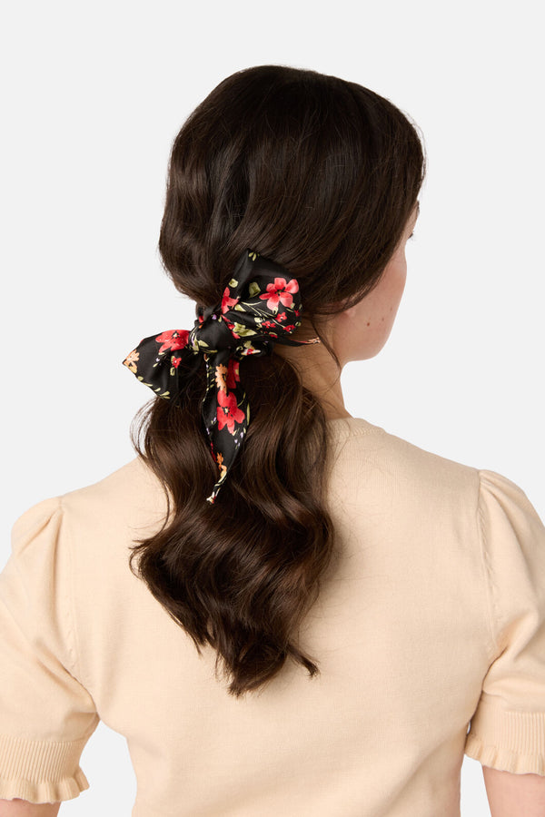 Princess Highway - Posy Scarf Scrunchie - black