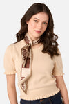 Princess Highway - Chocolate Narrow Satin Scarf - chocolate