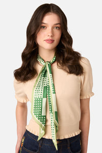 Princess Highway - Green Narrow Satin Scarf - green