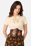 Princess Highway - Posy Embroidered Waist Belt - chocolate