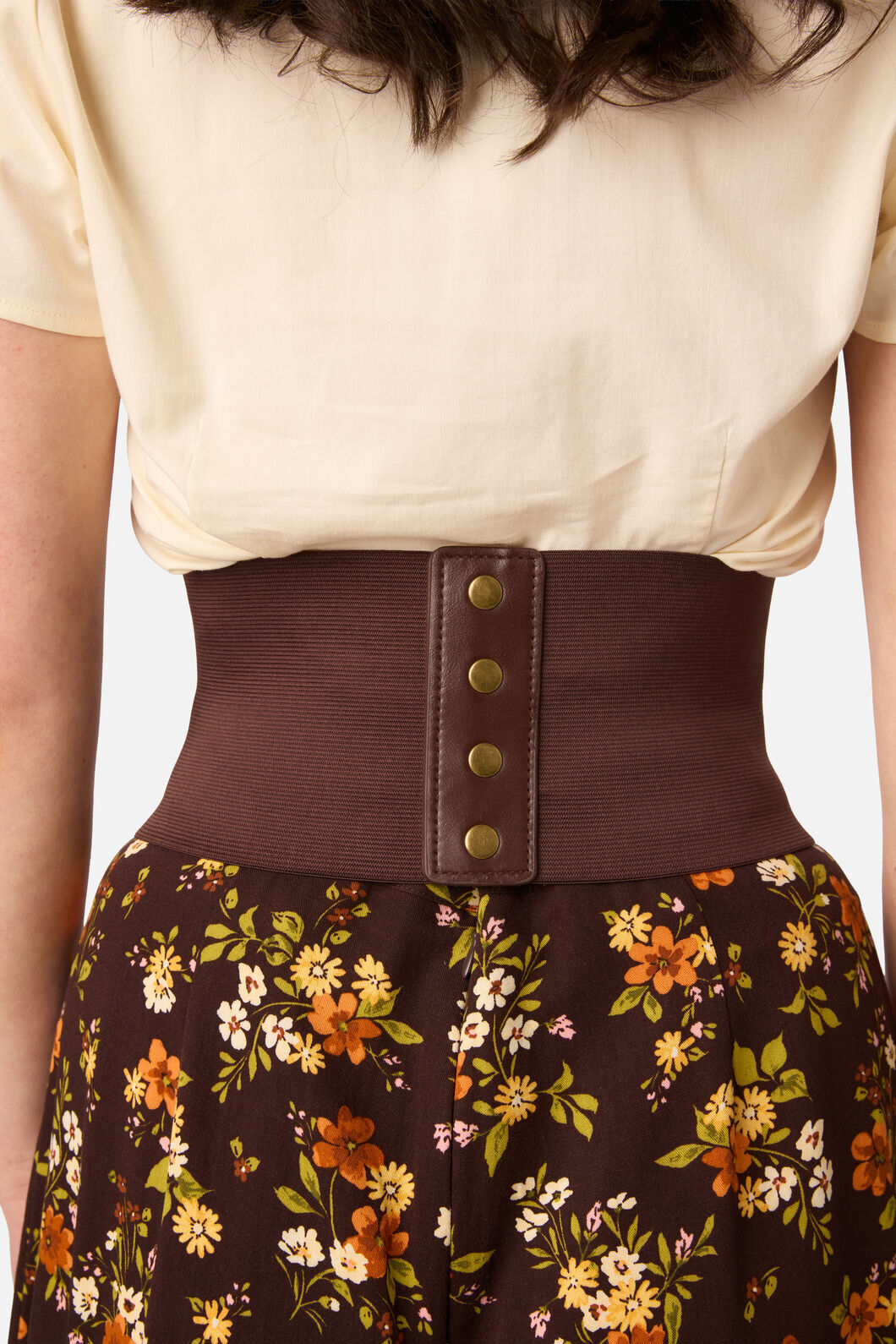 Princess Highway - Posy Embroidered Waist Belt - chocolate
