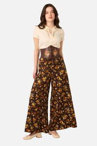 Princess Highway - Posy Embroidered Waist Belt - chocolate