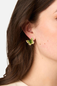 Princess Highway - Green Sparkle Butterfly Earrings - green