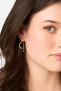 Princess Highway - Through Ear Heart Earrings - gold