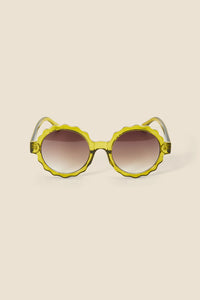 Princess Highway - Green Scallop Rim Sunglasses - green