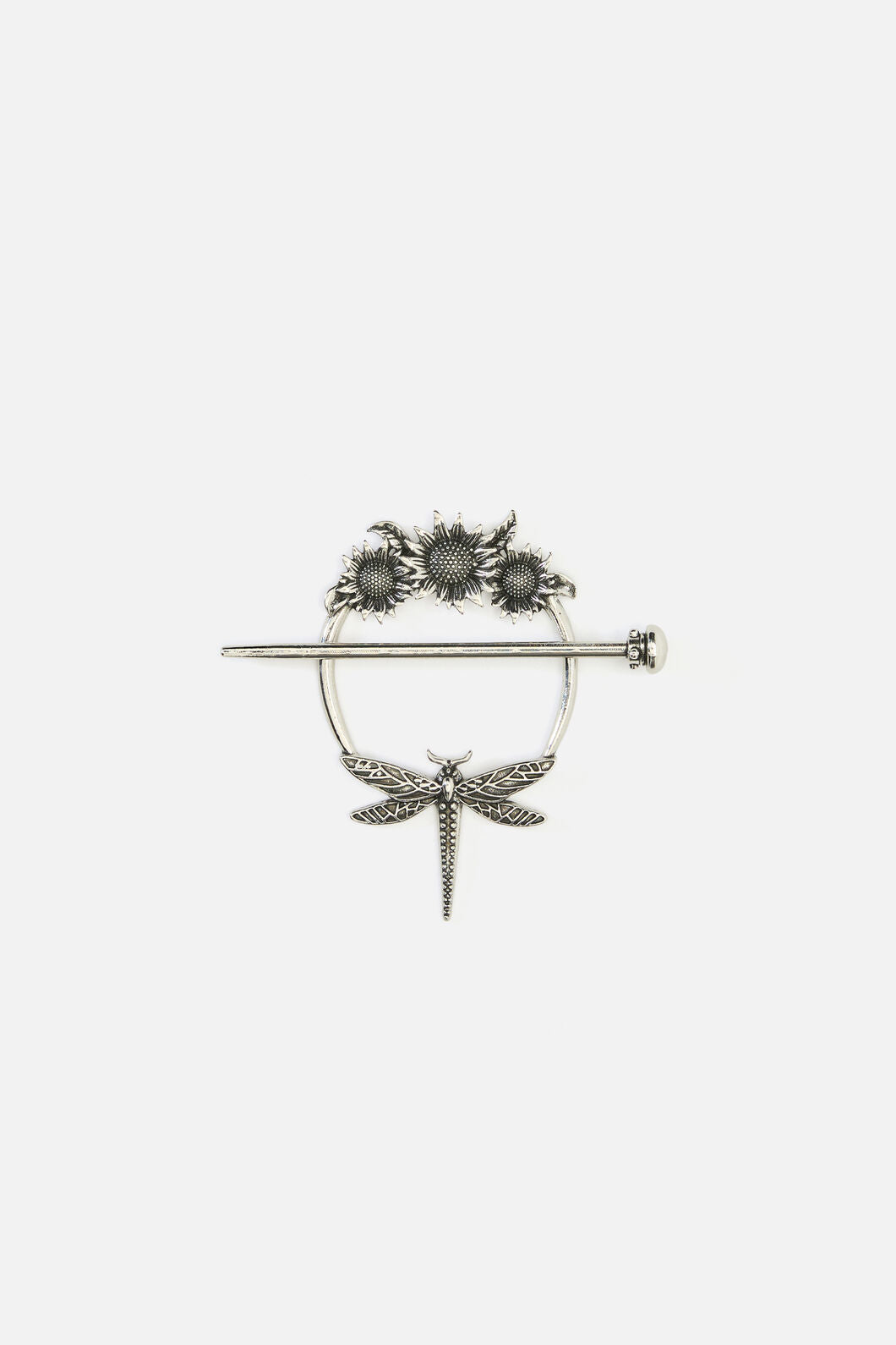Princess Highway - Sunflower Dragonfly Hair Pin - silver