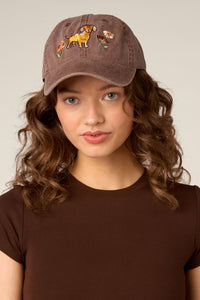 Princess Highway - Sweet Dog Embroidered Cap - chocolate