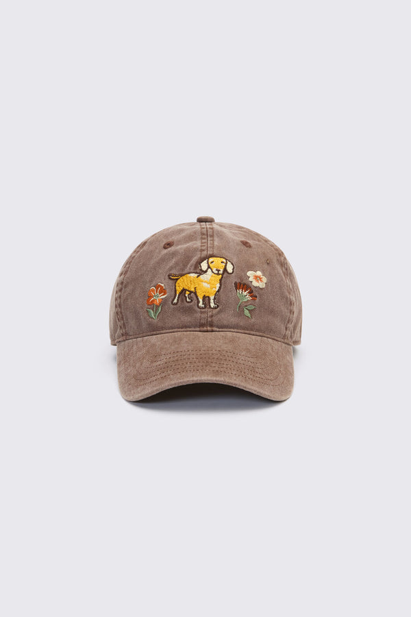 Princess Highway - Sweet Dog Embroidered Cap - chocolate