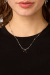 Princess Highway - Silver Bow Necklace - silver