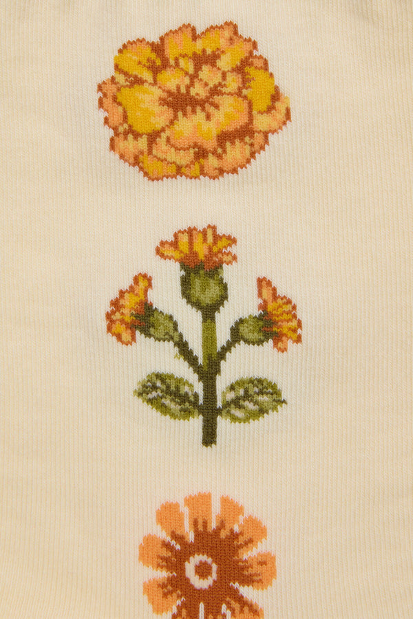 Princess Highway - Cream Luxe Marigold Sock - cream