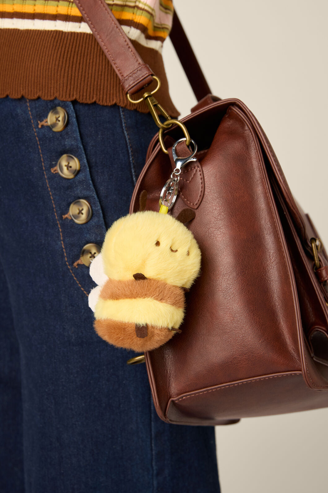 Princess Highway - Plush Bee Bag Charm - yellow