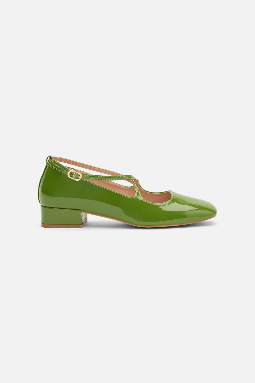 Princess Highway - Green Patent Heart Heel - green