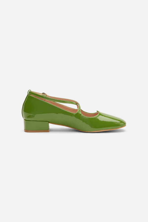 Princess Highway - Green Patent Heart Heel - green