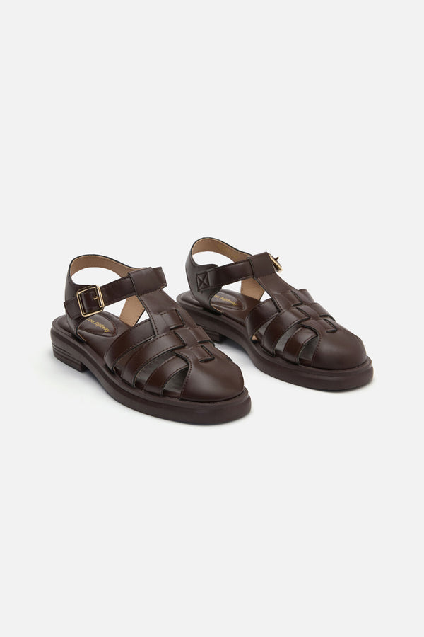 Princess Highway - Chocolate Wide Strap Sandal - chocolate