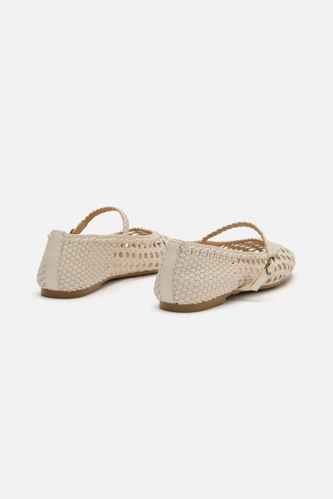 Princess Highway - Cream Weave Flat Shoe - cream