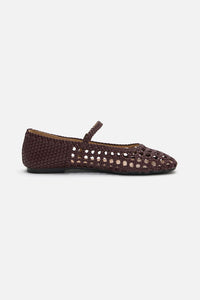 Princess Highway - Plum Weave Flat Shoe - plum