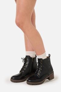 Princess Highway - Black Lace Up Boot - black