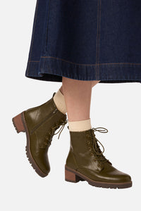 Princess Highway - Olive Lace Up Boot - olive
