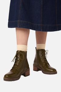 Princess Highway - Olive Lace Up Boot - olive