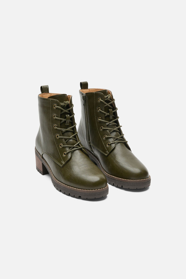 Princess Highway - Olive Lace Up Boot - olive