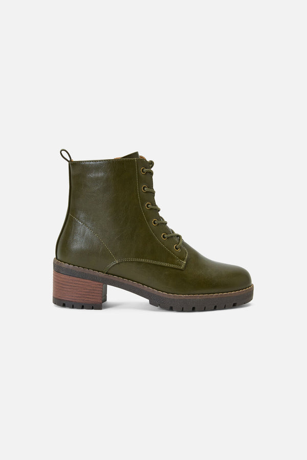 Princess Highway - Olive Lace Up Boot - olive