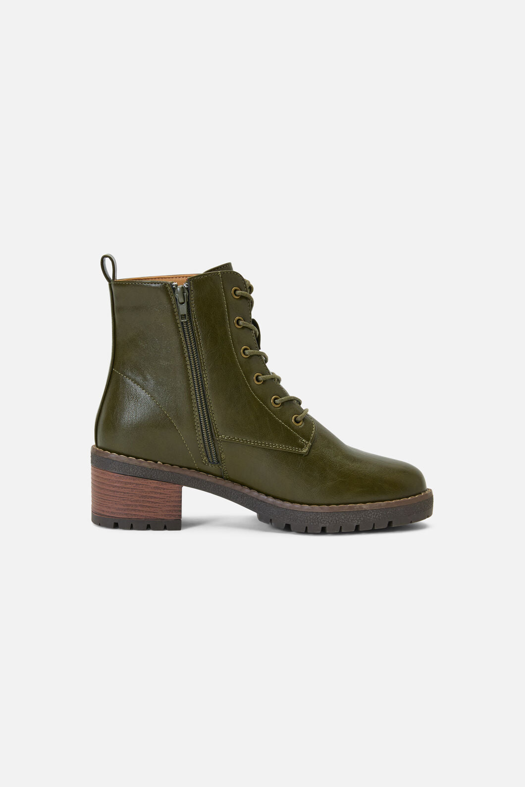 Princess Highway - Olive Lace Up Boot - olive