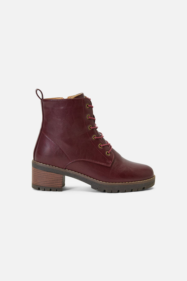 Princess Highway - Plum Lace Up Boot - plum