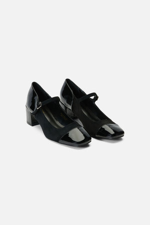 Princess Highway - Black Two Fabric Mary Jane - black