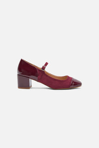 Princess Highway - Plum Two Fabric Mary Jane - plum