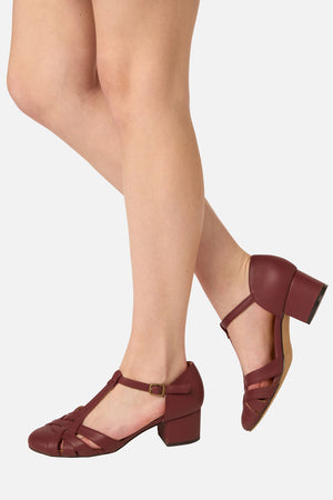 Princess Highway - Plum Vintage Strap Heel - plum