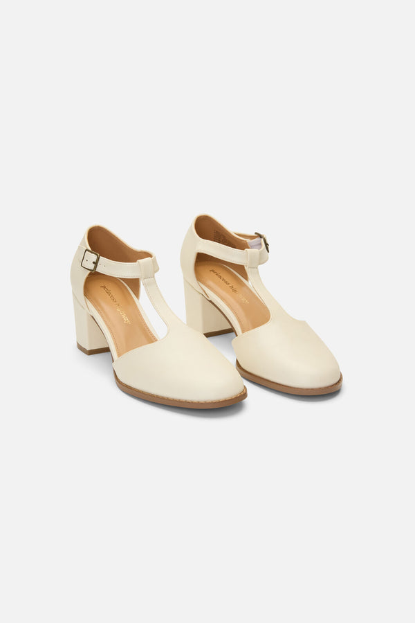 Princess Highway - Cream T-Bar Heel - cream