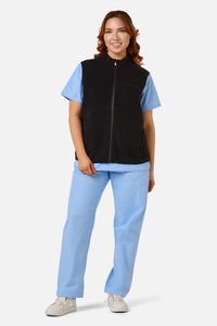 Princess Highway - Black Polar Fleece Scrub Vest - black