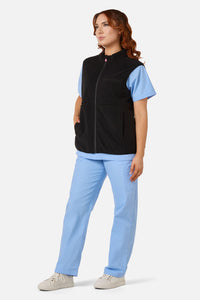 Princess Highway - Black Polar Fleece Scrub Vest - black