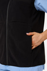 Princess Highway - Black Polar Fleece Scrub Vest - black