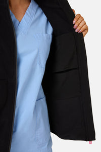 Princess Highway - Black Polar Fleece Scrub Vest - black